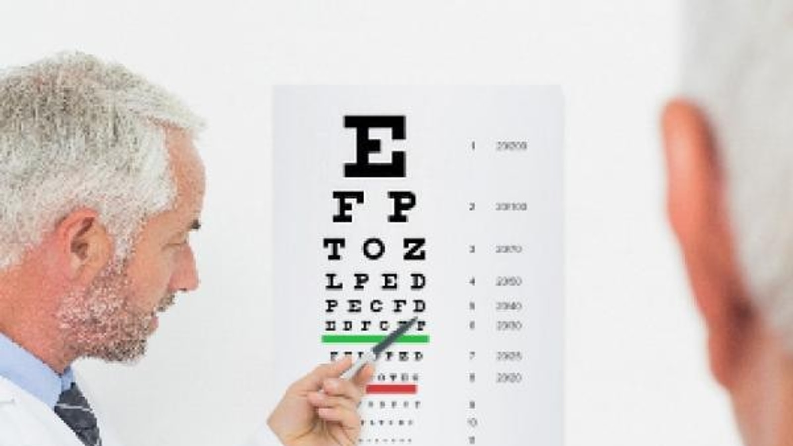 Clinical eye chart used for vision assessment