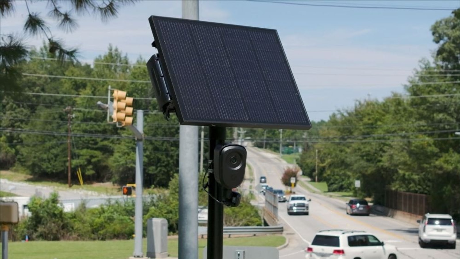 Flock Safety roadside automatic license plate recognition camera