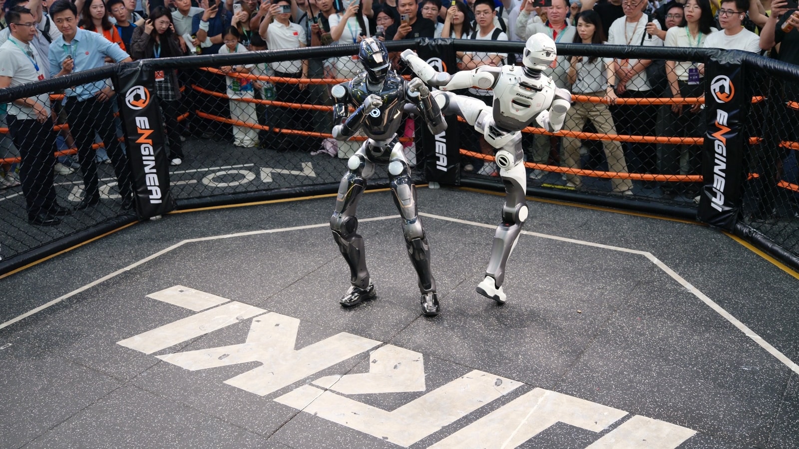Balance becomes visible when machines collide