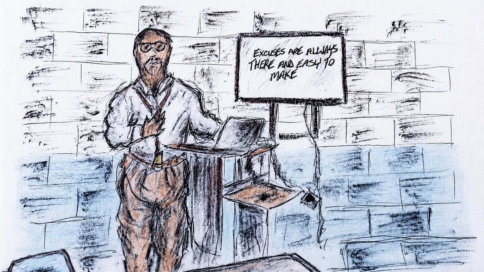 LaJon MacDonald of Military Veteran Peer Network in Cyberdelia artwork for Pascal England's veteran reentry essay