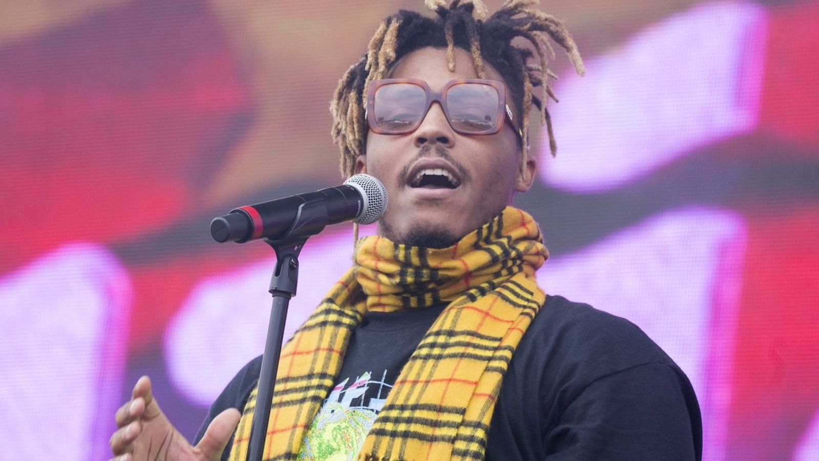 Juice WRLD performing at the InField Fest at the 2019 Preakness