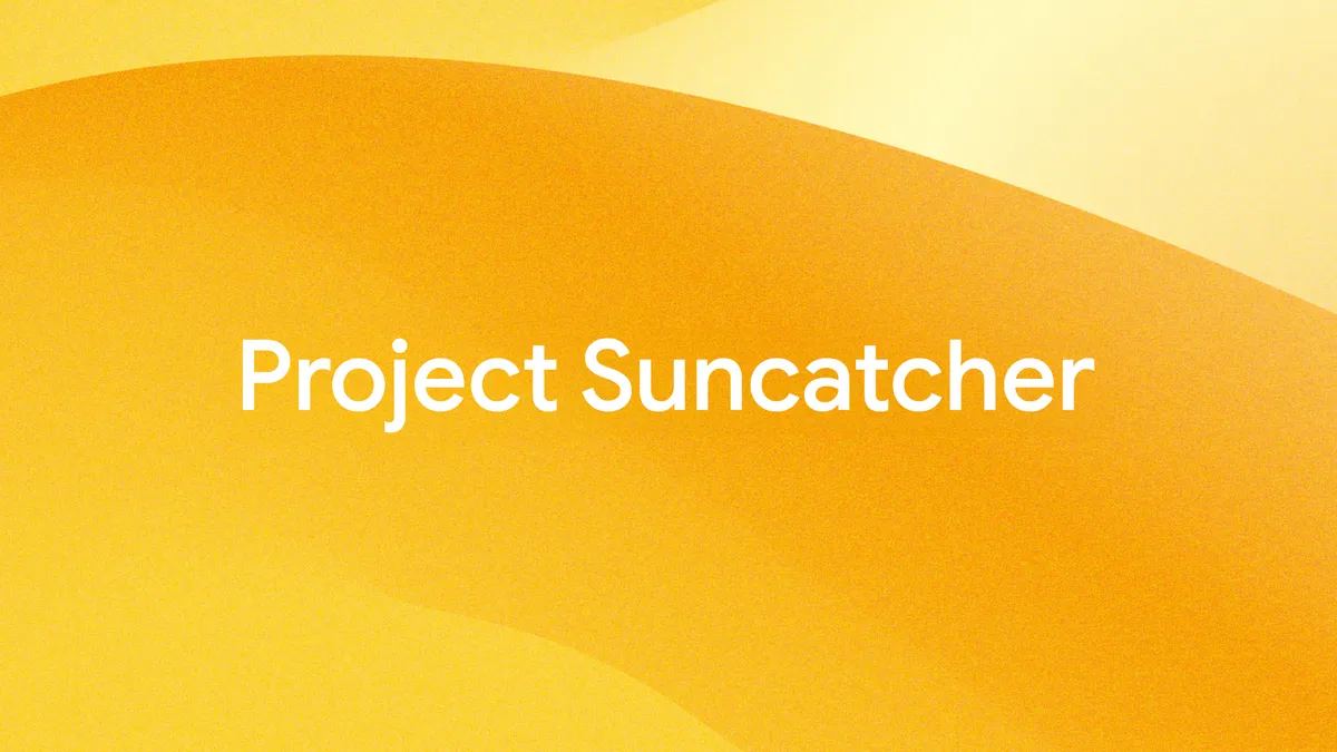 Google Project Suncatcher conceptual illustration of solar-powered satellites, not a photograph of the September 2026 prototype