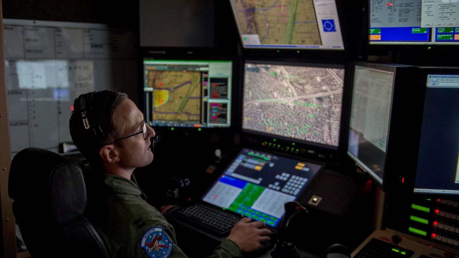 Air Force operator at an MQ-9 Reaper control station