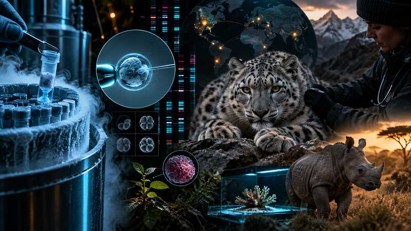 Cryobanking, assisted reproduction and genome rescue supporting living endangered species