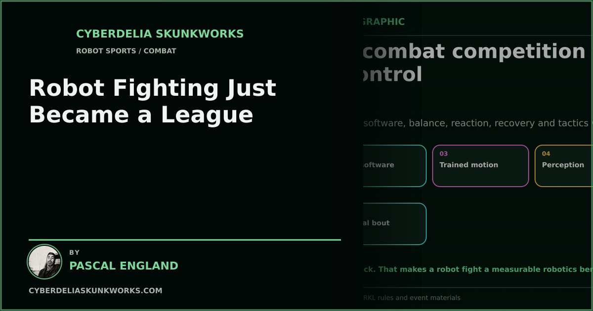 Robot Fighting Just Became a League.